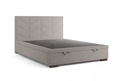 Boxspring posteľ Lindi 160x200 S vnútorným úložným priestorom- Hnedý šenil Perfect Harmony 04 / nožičky Venge   Boxspring posteľ Lindi 160x200 - Hnedý šenil Perfect Harmony 04 / nožičky Venge 