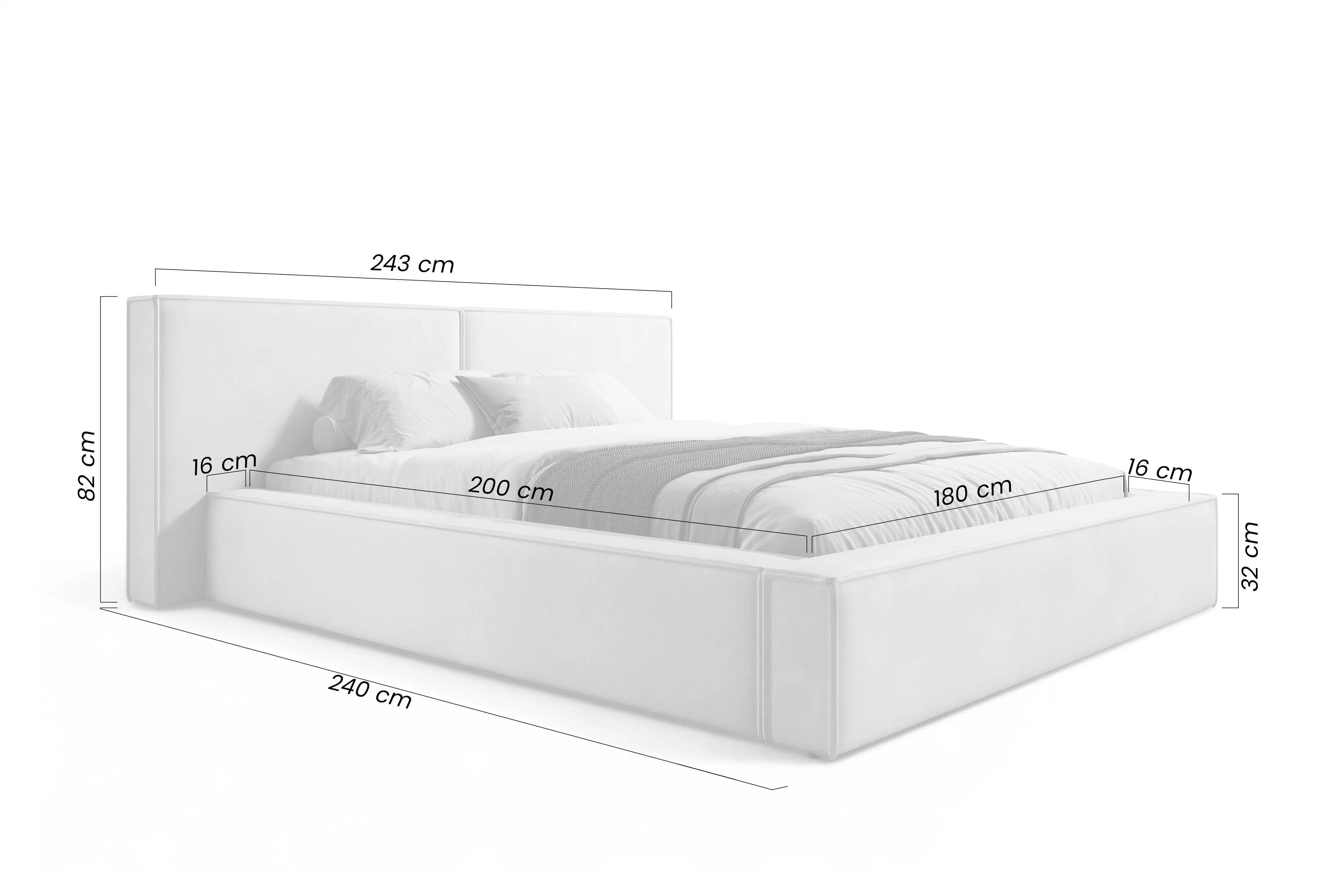 Manželská posteľ Molino 180x200 s úložným priestorom - svetlobéžový zamat Castel 03  Posteľ čalúnená Molino 180x200 S vnútorným úložným priestorom- jasnobezowy velúr Castel 03 