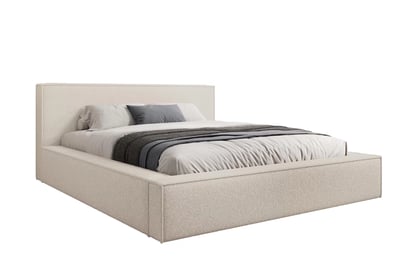  Posteľ čalúnená Nirello 180x200 S vnútorným úložným priestorom- Béžová bukla Quelle 03