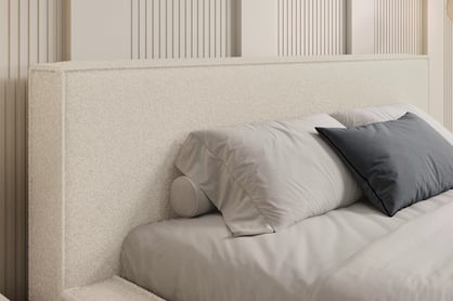  Posteľ čalúnená Nirello 180x200 S vnútorným úložným priestorom- Béžová bukla Quelle 03  Posteľ čalúnená Nirello 180x200 S vnútorným úložným priestorom- Béžová bukla Quelle 03