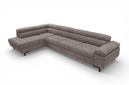 Rohová sedačka Tyrion Maxi s funkciou spania ľavá - hnedý šenil Vibe 21  Rohová sedacia súprava Tyrion Maxi s funkciou spánku Ľavá strana - Hnedý šenil Vibe 21