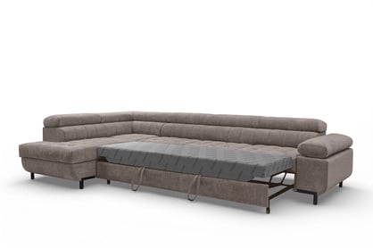 Rohová sedačka Tyrion Maxi s funkciou spania ľavá - hnedý šenil Vibe 21  Rohová sedacia súprava Tyrion Maxi s funkciou spánku Ľavá strana - Hnedý šenil Vibe 21