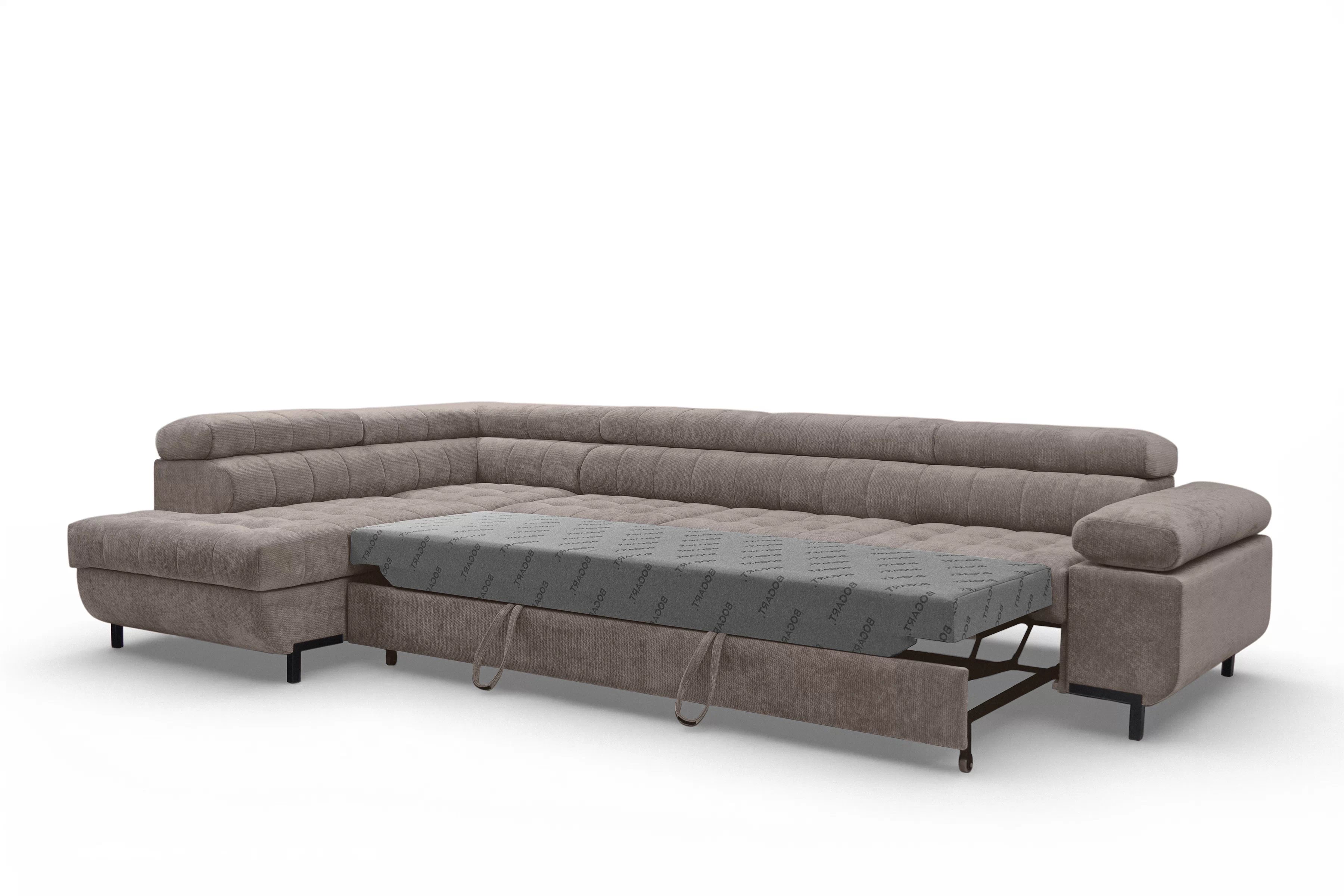 Rohová sedačka Tyrion Maxi s funkciou spania ľavá - hnedý šenil Vibe 21  Rohová sedacia súprava Tyrion Maxi s funkciou spánku Ľavá strana - Hnedý šenil Vibe 21