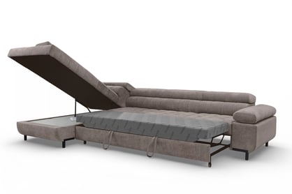 Rohová sedačka Tyrion Maxi s funkciou spania ľavá - hnedý šenil Vibe 21  Rohová sedacia súprava Tyrion Maxi s funkciou spánku Ľavá strana - Hnedý šenil Vibe 21