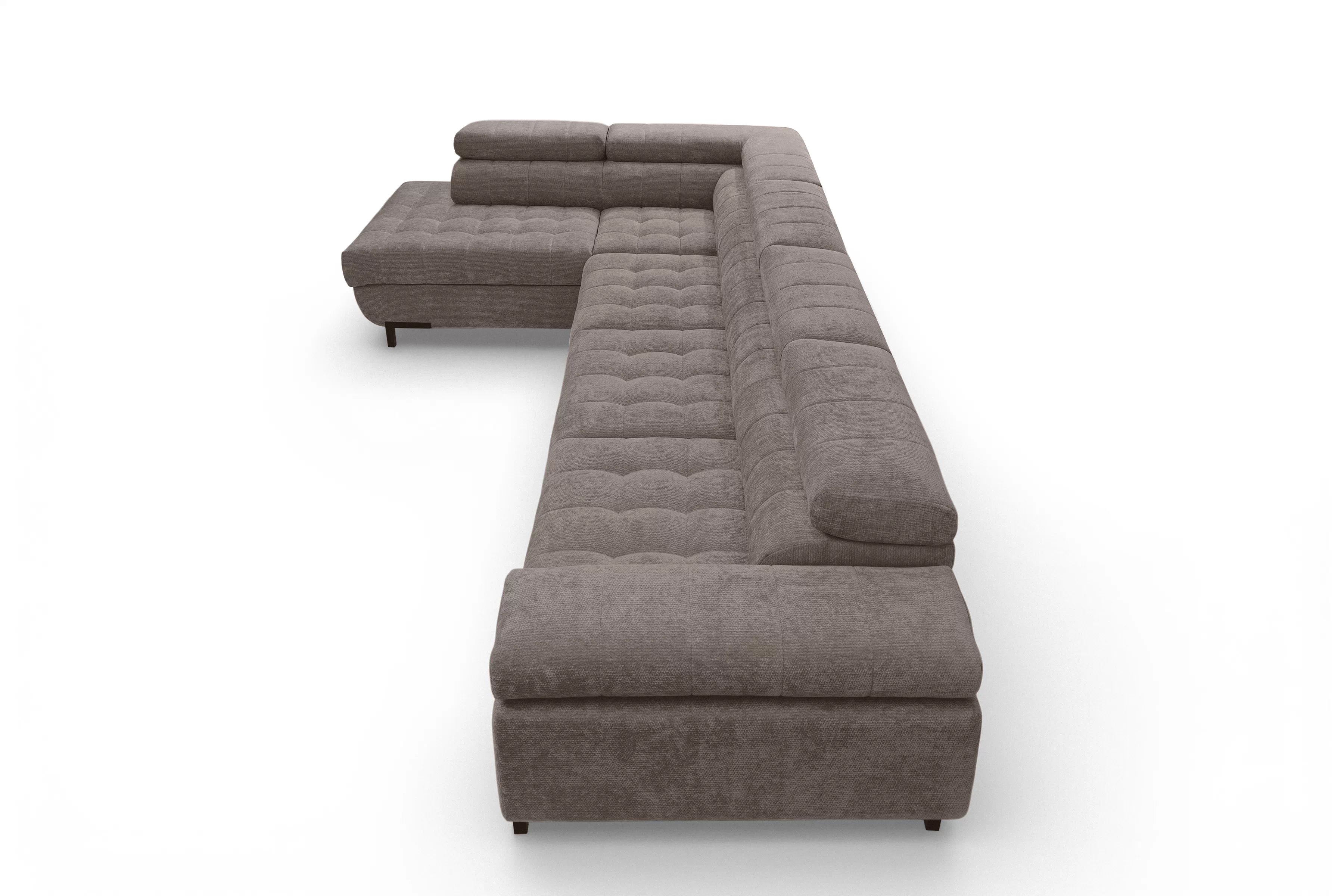 Rohová sedačka Tyrion Maxi s funkciou spania ľavá - hnedý šenil Vibe 21  Rohová sedacia súprava Tyrion Maxi s funkciou spánku Ľavá strana - Hnedý šenil Vibe 21