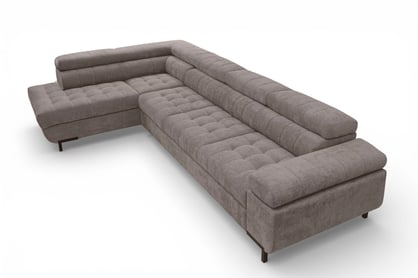 Rohová sedačka Tyrion Maxi s funkciou spania ľavá - hnedý šenil Vibe 21  Rohová sedacia súprava Tyrion Maxi s funkciou spánku Ľavá strana - Hnedý šenil Vibe 21