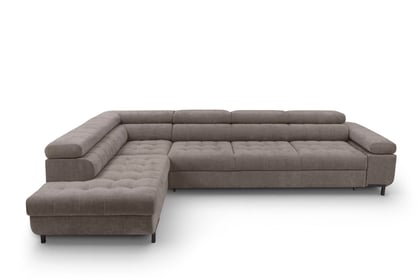 Rohová sedačka Tyrion Maxi s funkciou spania ľavá - hnedý šenil Vibe 21  Rohová sedacia súprava Tyrion Maxi s funkciou spánku Ľavá strana - Hnedý šenil Vibe 21