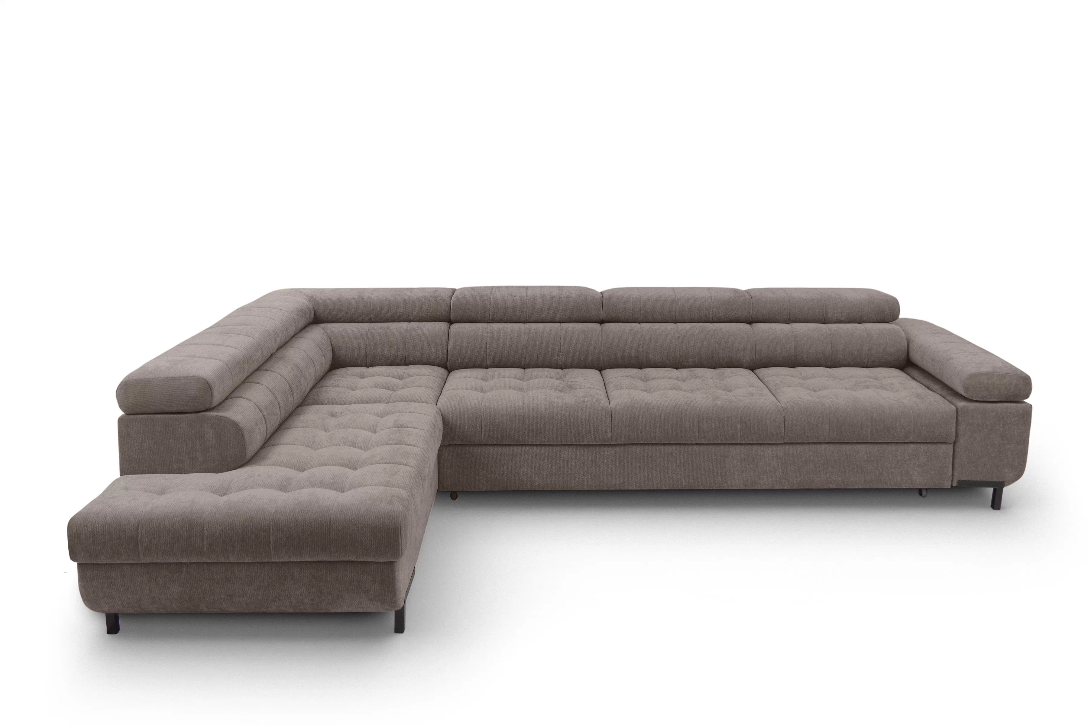 Rohová sedačka Tyrion Maxi s funkciou spania ľavá - hnedý šenil Vibe 21  Rohová sedacia súprava Tyrion Maxi s funkciou spánku Ľavá strana - Hnedý šenil Vibe 21