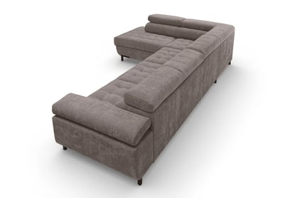 Rohová sedačka Tyrion Maxi s funkciou spania ľavá - hnedý šenil Vibe 21  Rohová sedacia súprava Tyrion Maxi s funkciou spánku Ľavá strana - Hnedý šenil Vibe 21