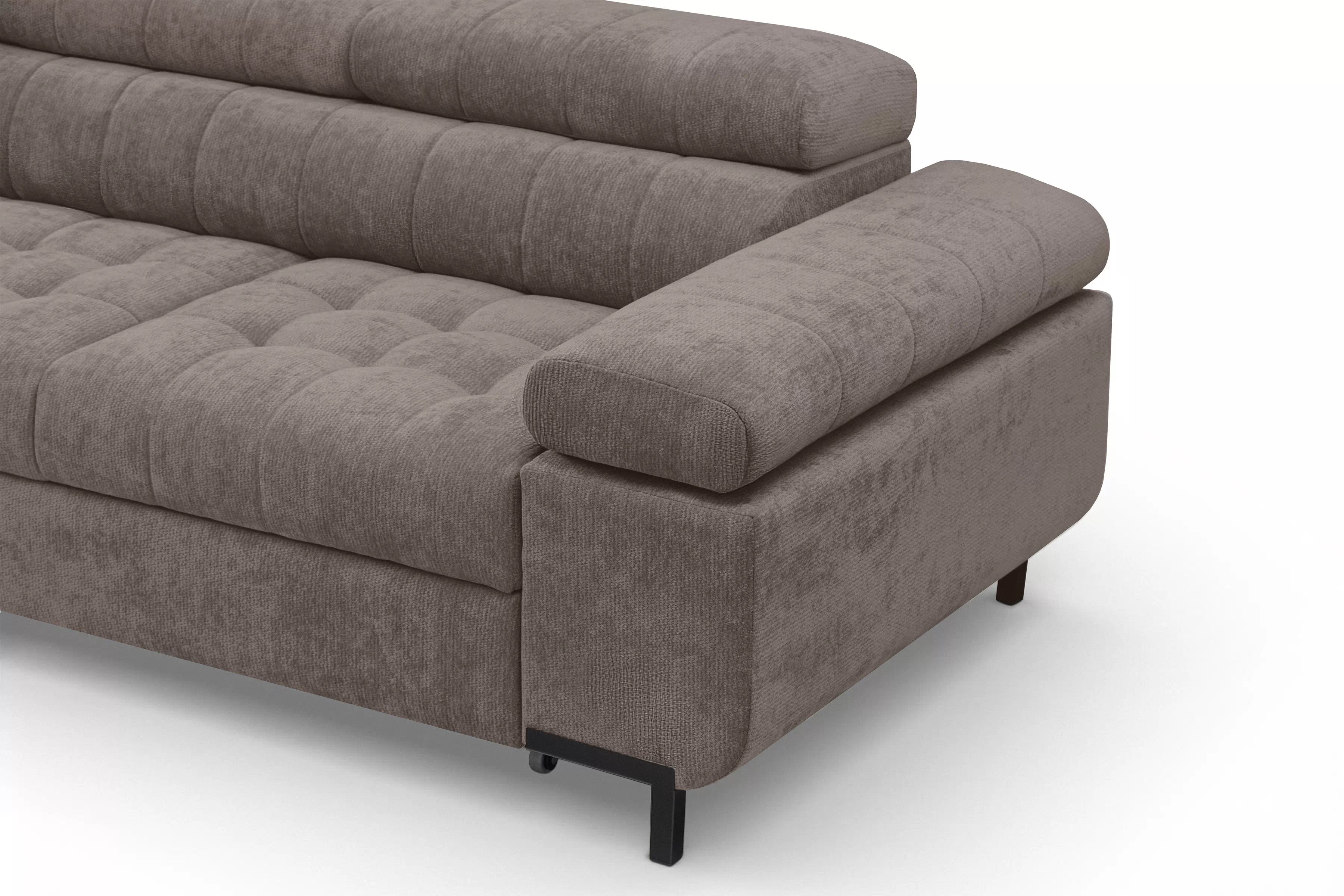 Rohová sedačka Tyrion Maxi s funkciou spania ľavá - hnedý šenil Vibe 21  Rohová sedacia súprava Tyrion Maxi s funkciou spánku Ľavá strana - Hnedý šenil Vibe 21