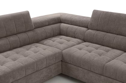 Rohová sedačka Tyrion Maxi s funkciou spania ľavá - hnedý šenil Vibe 21  Rohová sedacia súprava Tyrion Maxi s funkciou spánku Ľavá strana - Hnedý šenil Vibe 21