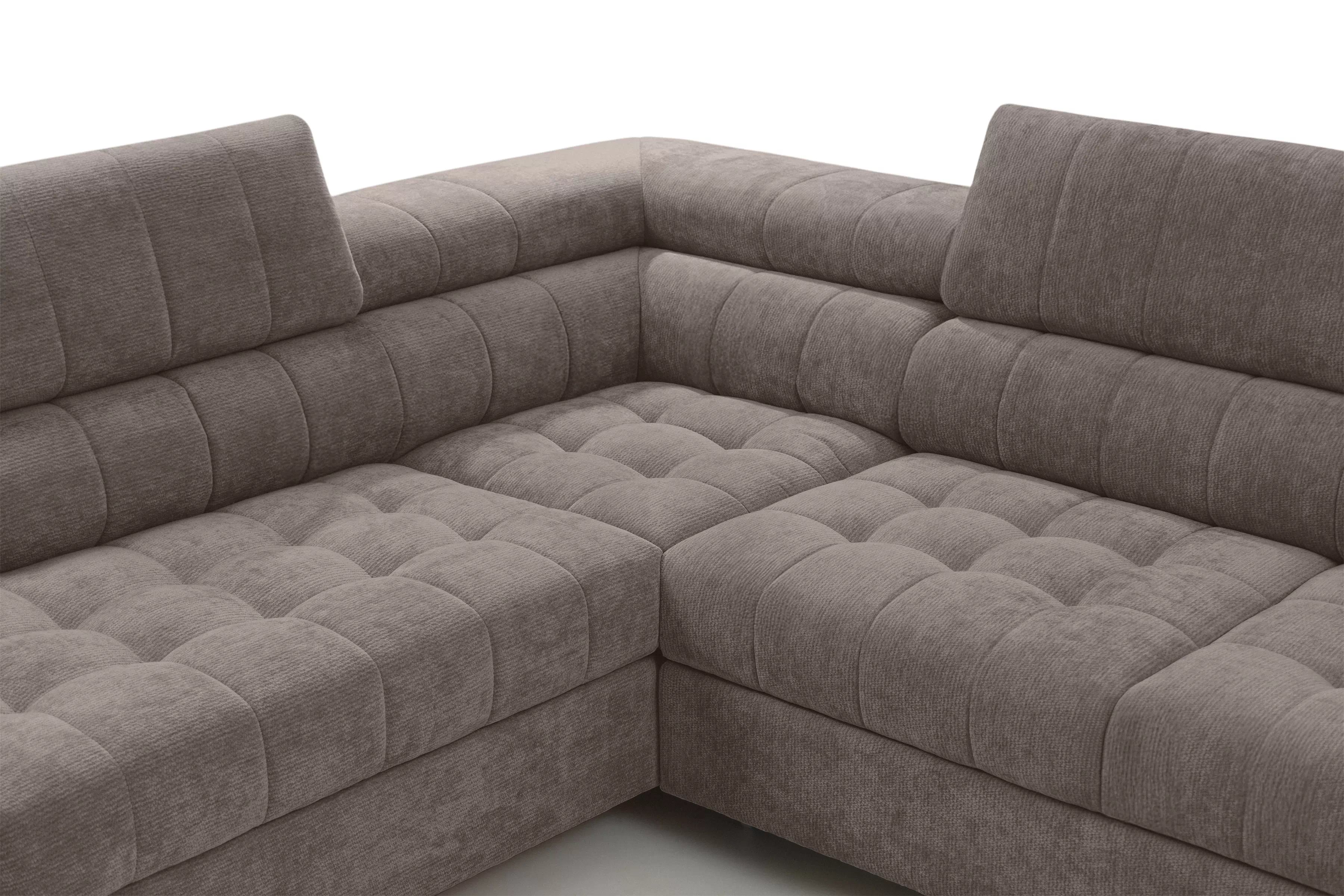 Rohová sedačka Tyrion Maxi s funkciou spania ľavá - hnedý šenil Vibe 21  Rohová sedacia súprava Tyrion Maxi s funkciou spánku Ľavá strana - Hnedý šenil Vibe 21