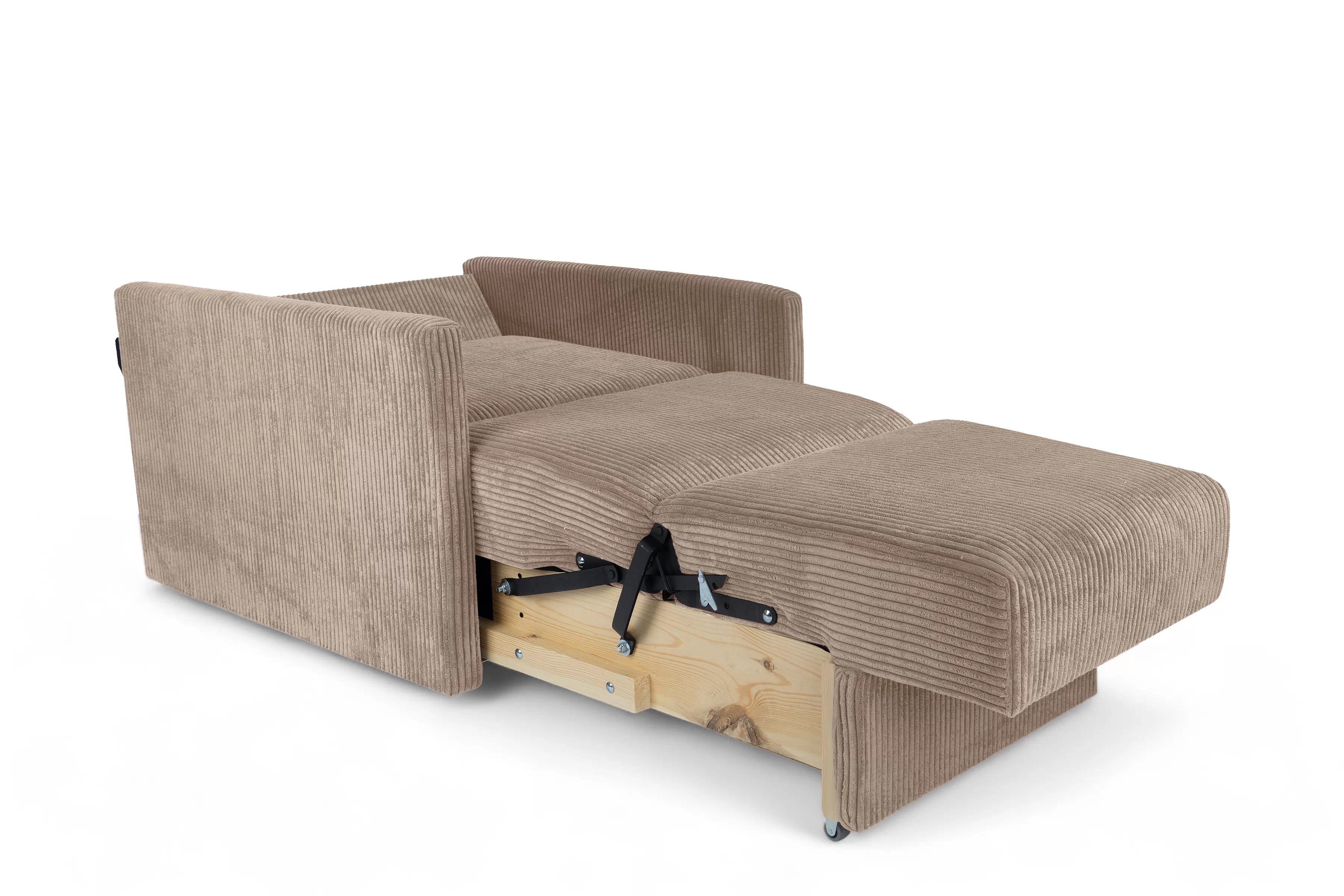 Rozkládací pohovka Jolka 70 - béžový manšestr Lincoln 17  Pohovka rozkladana Amerykanka Jolka 70 - béžová manšestr Lincoln 17 