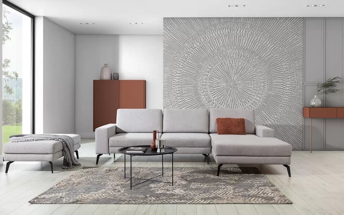 Rozkladacia rohová sedacia súprava Elentio Mini šedý Rohová sedacia súprava Elentio .