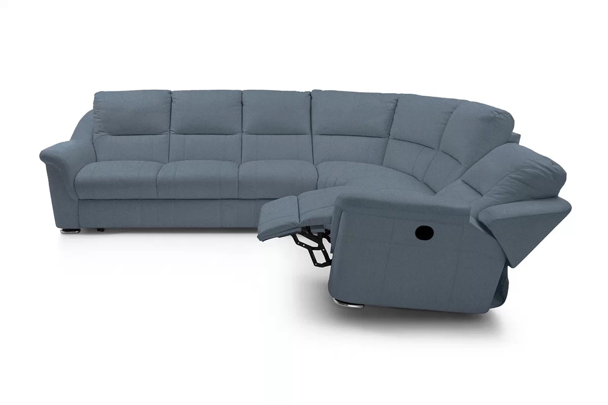 Rohová sedací souprava Malachit s funkcí Relax pravá - grafitová šenil latwoczyszczacy Persempra - Omezená nabídka  Rohová sedací souprava s funkcí spaní i elektricky rozkladanym sedadlem Malachit - Grafitový persempra KR 10578 