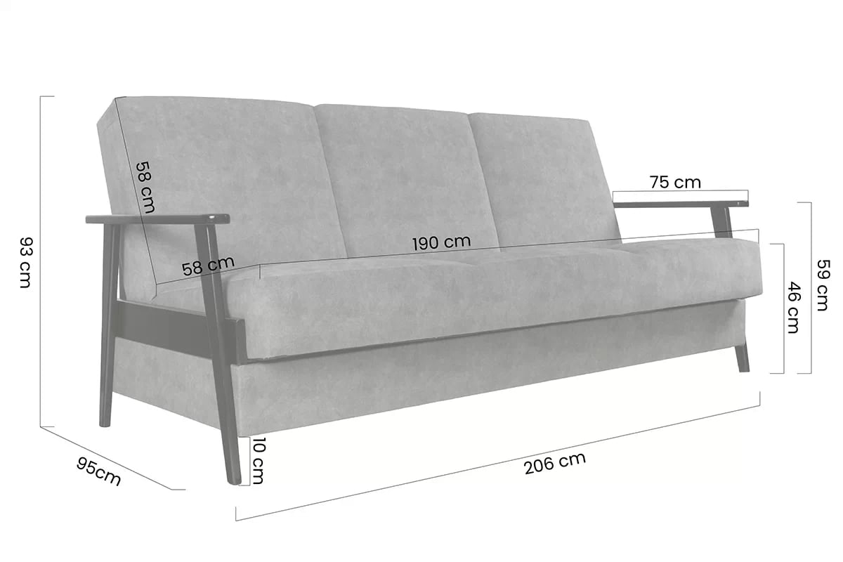 Pohovka PRL Pohovka rozkladana Klubowa PRL