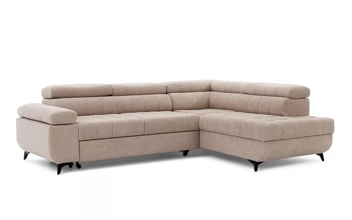 Rozkladacia rohová sedacia súprava Dragonis Rohová sedacia súprava Dragonis w jasnej tkaninie  