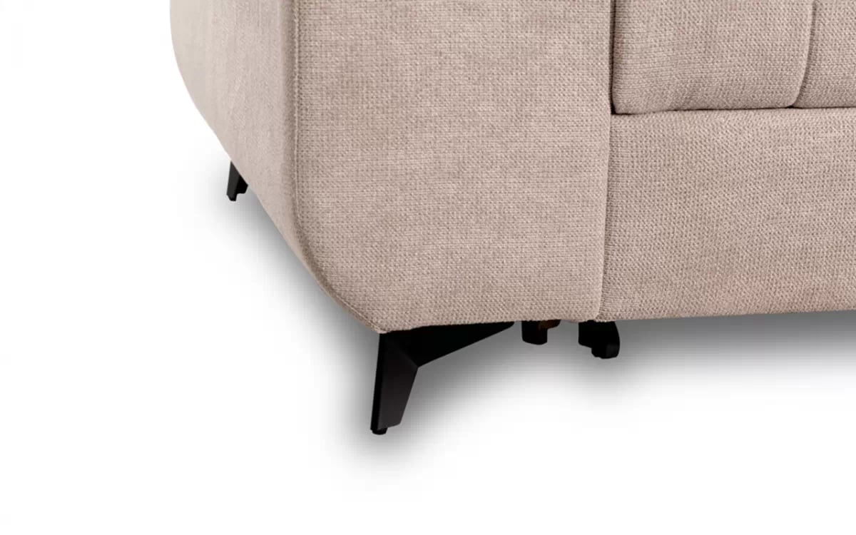 Rozkladacia rohová sedacia súprava Dragonis Rohová sedacia súprava Drgonis z czarnymi, metalowymi nozkami 