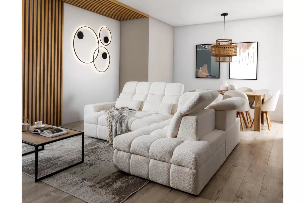 Rozkladacia rohová sedacia súprava Magnelio L Rohová sedacia súprava z przesuwnym oparciem 