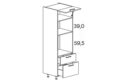 KAMMONO M4 SPM60SS2/71 - Skrinka na vstavanú rúru a mikrovlnku