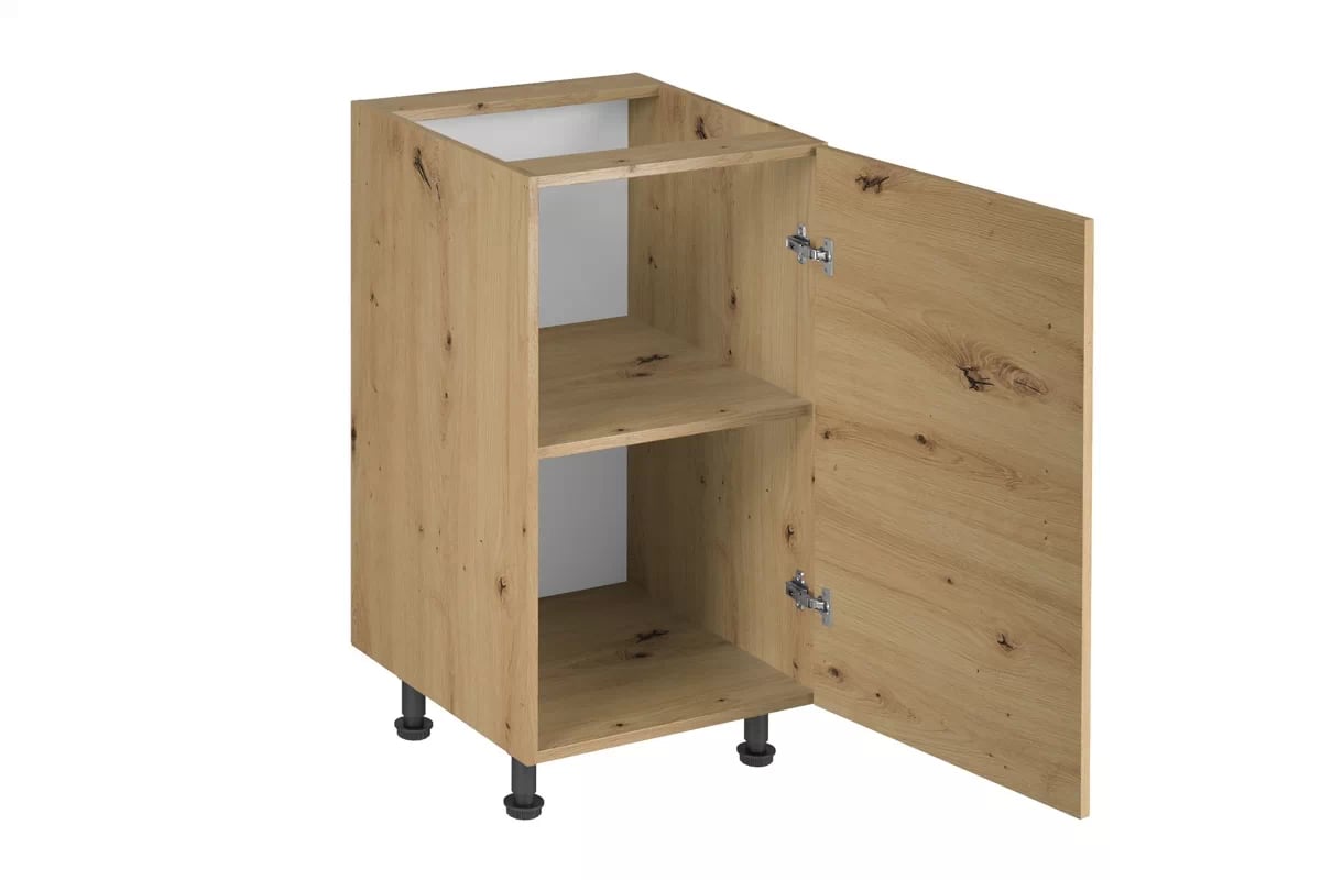 Skrinka Kuchynská dolná Langen D45 jednodverová - Dub artisan Langen D45 P/L - vnútro Skrinky dolnej jednodrzwiowej - Farebné prevedenie Dub Artisan