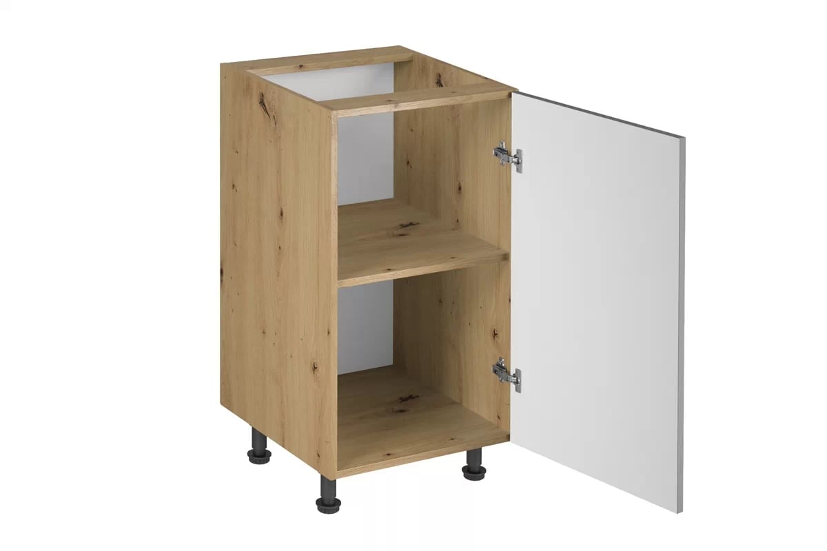 Skrinka Kuchynská dolná Langen D45 jednodverová - grey Langen D45 P/L - vnútro Skrinky dolnej jednodrzwiowej - Farebné prevedenie Beige Mat