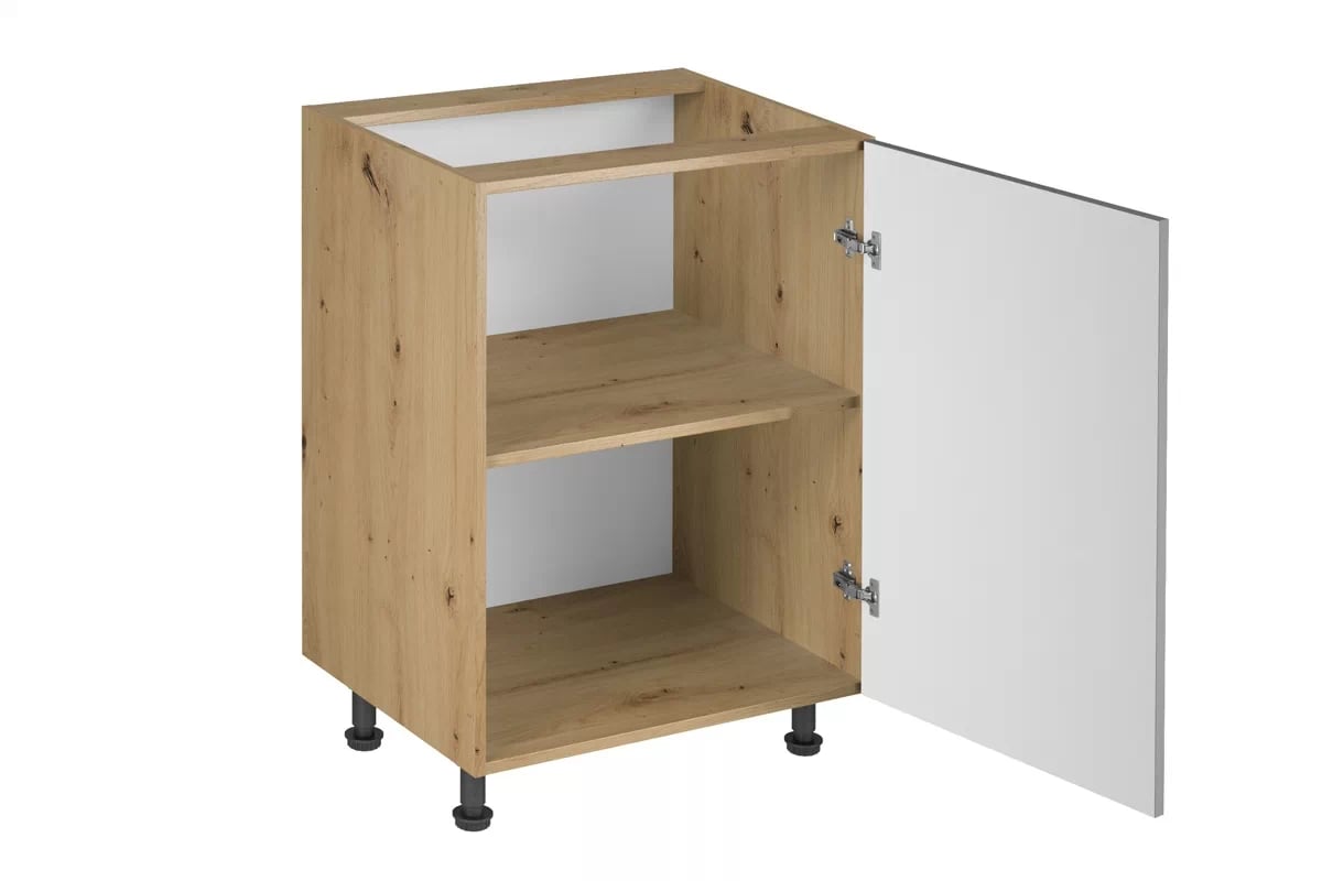 Skrinka Kuchynská dolná Langen D60 jednodverová - grey Langen D60 P/L - vnútro Skrinky dolnej jednodrzwiowej - Beige Mat