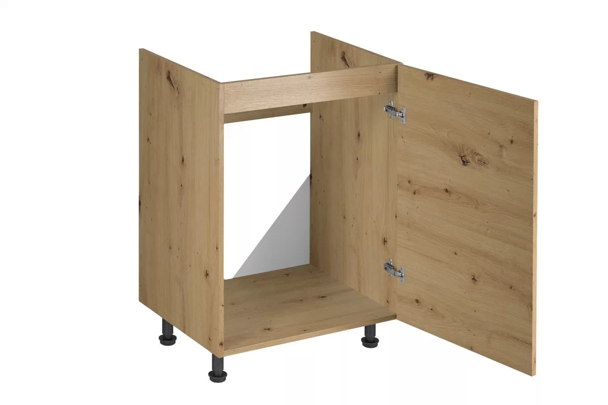Skrinka Kuchynská dolná Langen D60Z jednodverová pod umývadlo - Dub artisan Langen D60Z P/L - vnútro Skrinky dolnej pod umývadlo - Farebné prevedenie Dub Artisan