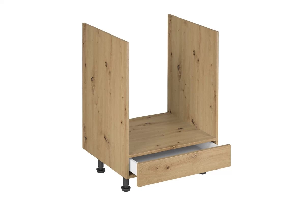Skrinka Kuchynská dolná Langen D60ZK pod zabudowe piekarnika - Dub artisan Langen D60 ZK - vnútro Skrinky dolnej pod zabudowe piekarnika - Dub Artisan