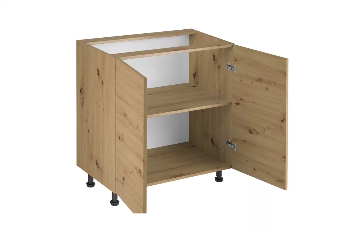 Skrinka Kuchynská dolná Langen D80 dvojdverová - Dub artisan Langen D80 - vnútro Skrinky dolnej dvojdverovej - Dub Artisan