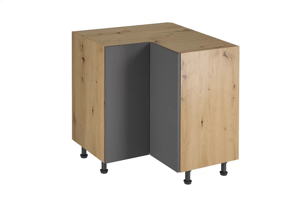 Skrinka Kuchynská dolná Langen D90N dvojdverová rohová - grey Langen D90N - Skrinka dolná rohová - Farebné prevedenie Grey Mat