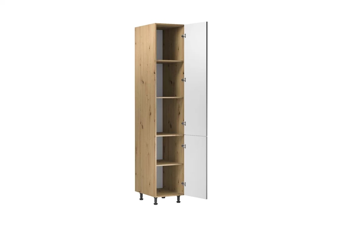 Kuchyňský sloupek Langen D40SP dvoudveřový - šedá Langen D40SP - wnetrze Skříňky - Beige mat 