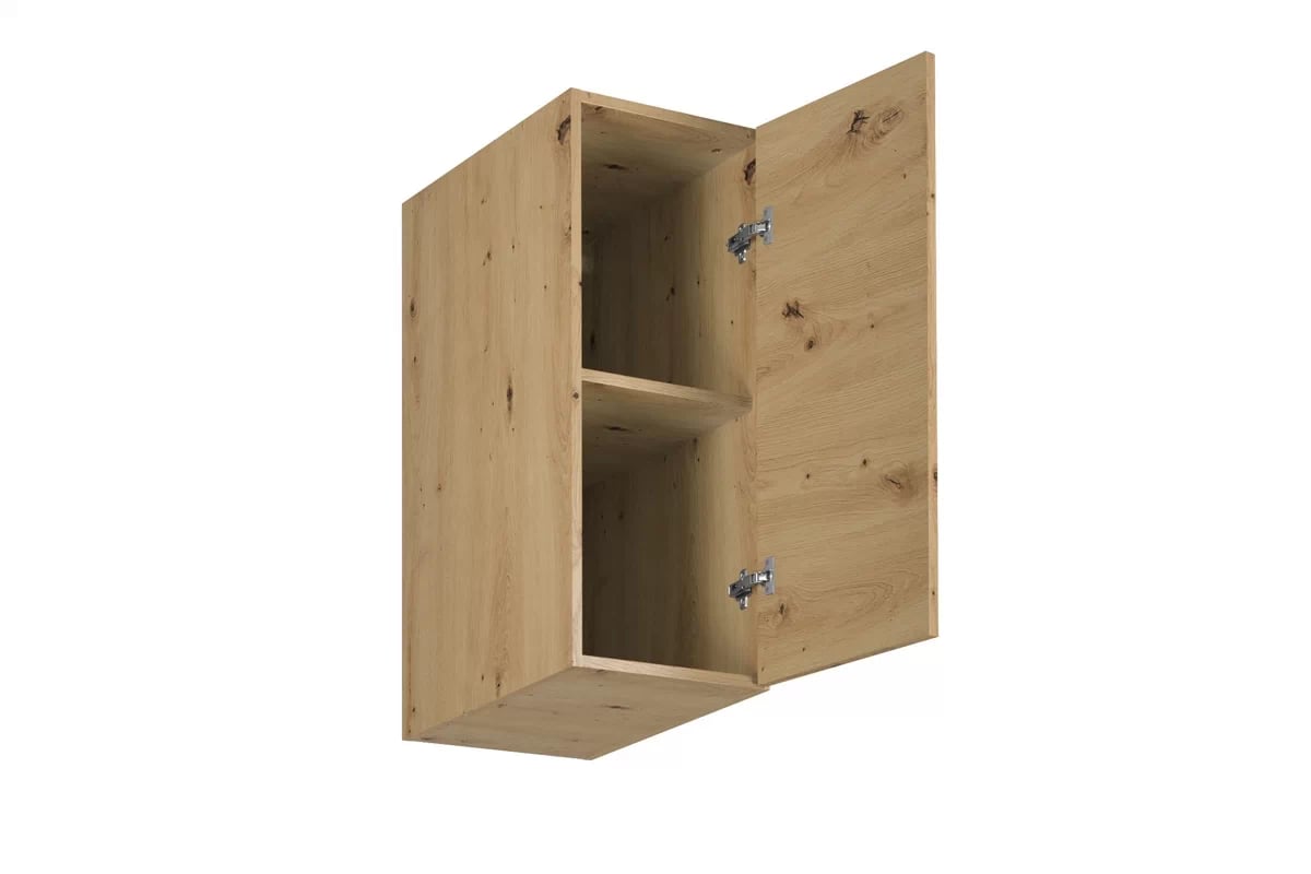 Závesná kuchynská skrinka Langen G30G hlboká jednodverová - dub artisan Langen G30G - vnútro Skrinky wiszacej glebokiej jednodrzwiowej - Farebné prevedenie Dub Artisan 