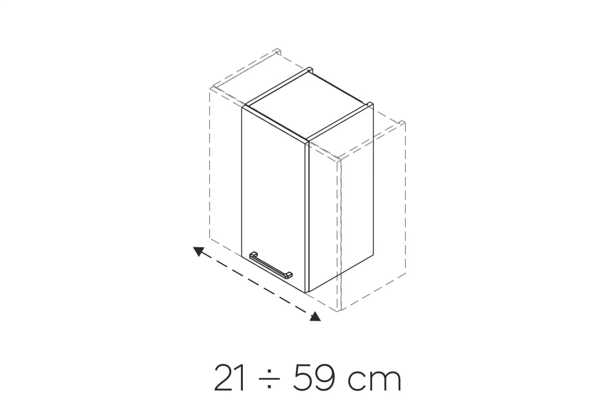 KAMMONO P4 W__.1/71_SPEC - závěsná regulovatelná skříňka KAMMONO P4 W__.1/71_SPEC - Skříňka závěsná regulowana