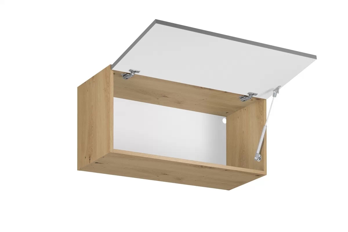 Závesná kuchynská skrinka Langen G80K s výklopnými dvierkami - sivá Langen G80K - vnútro Skrinky wiszacej z frontem uchylnym - Farebné prevedenie Beige Mat 