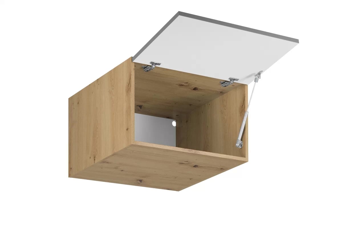 Závesná kuchynská skrinka Langen N60 nadstavbová hlboká - sivá Langen N60 Skrinka horná gleboka - vnútro