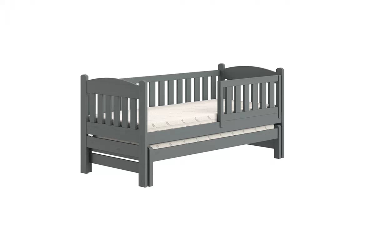 Dětská výsuvná postel Alvins 80x190 cm - grafitová postel dětské přízemní výsuvná Alvins - Barva Grafit
