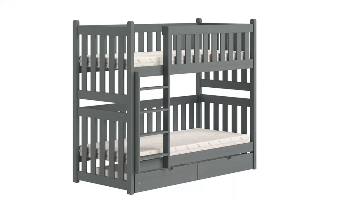 Poschodová posteľ Swen - grafit, 90x190 Posteľ poschodová Swen PP 026 - Farba Grafit