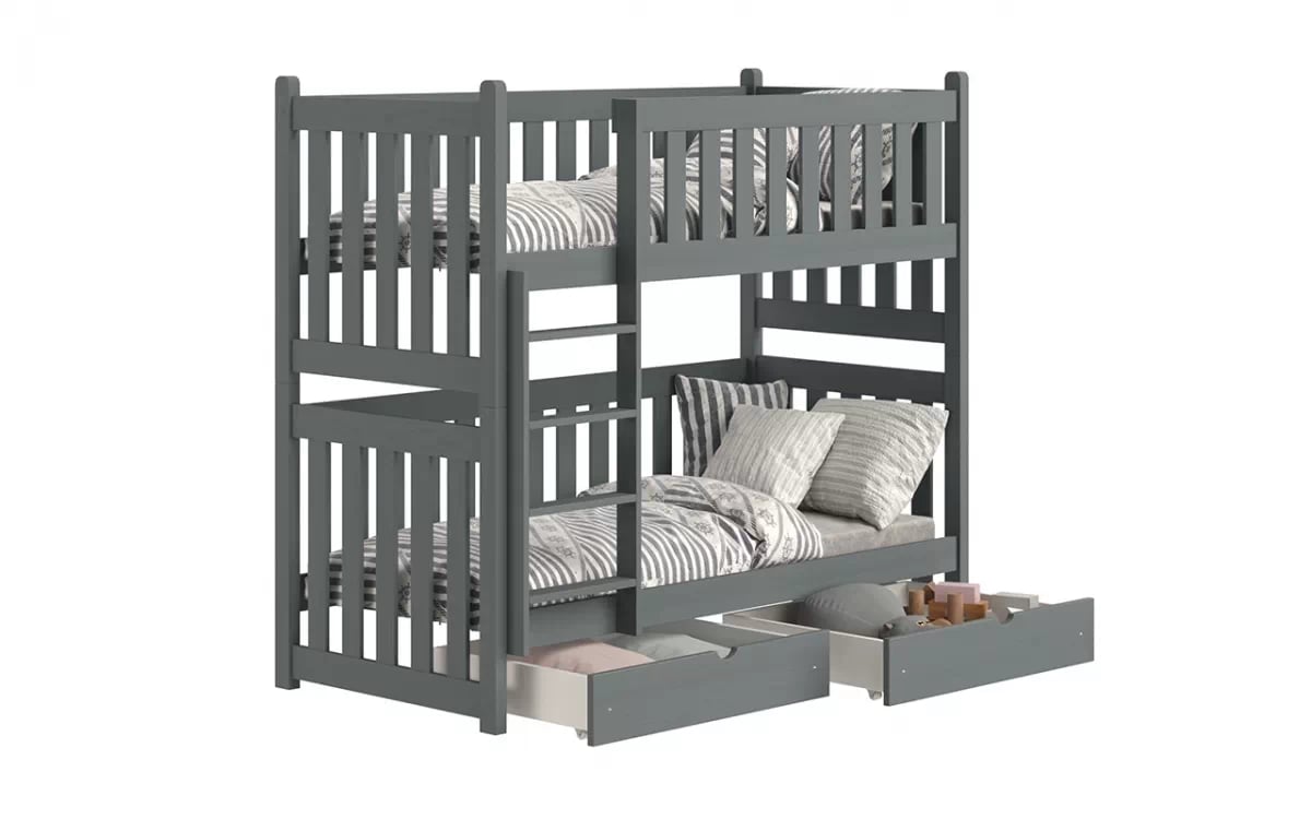 Poschodová posteľ Swen - grafit, 80x200 Posteľ poschodová Swen PP 026 - Farba Grafit