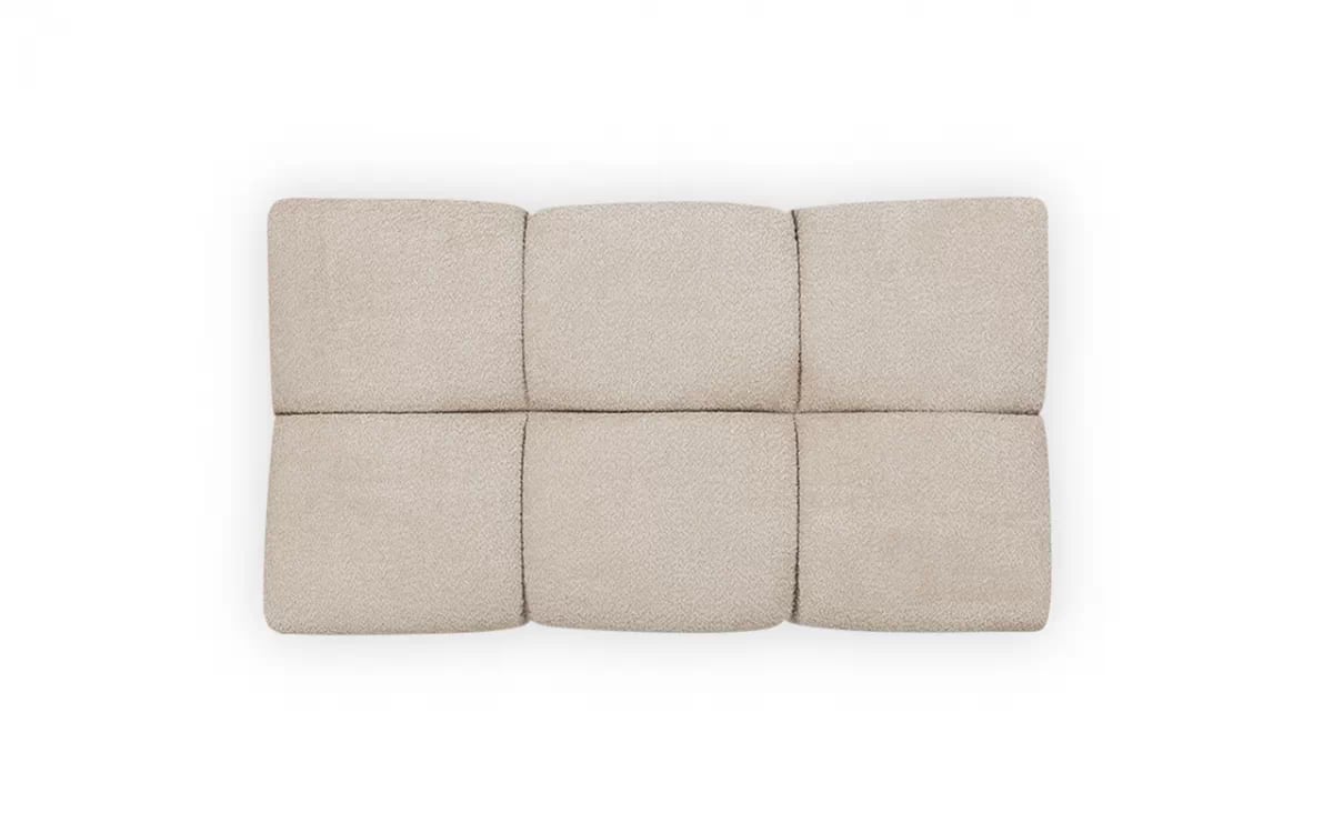 Moderná taburetka Magnelio - béžové buklé Catch me 02 Taburet magnelio widok z gory