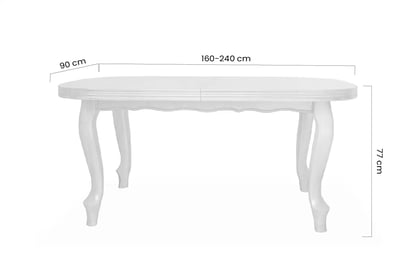 Rozkládací jídelní stůl Ludwik 160-240 cm - dub Stůl rozkládací w drewnianej okleinie 160-240 Ludwik na drewnianych nogach - Dub- Rozměry