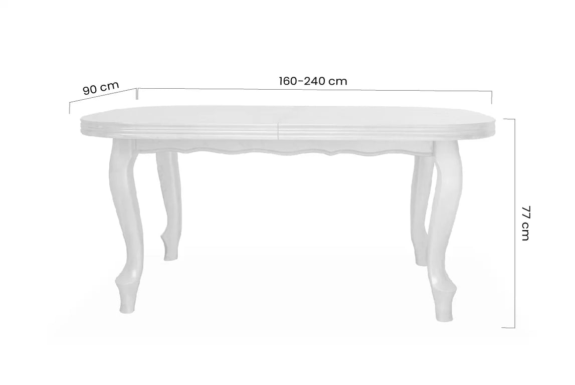 Rozkládací jídelní stůl Ludwik 160-240 cm - dub Stůl rozkládací w drewnianej okleinie 160-240 Ludwik na drewnianych nogach - Dub- Rozměry