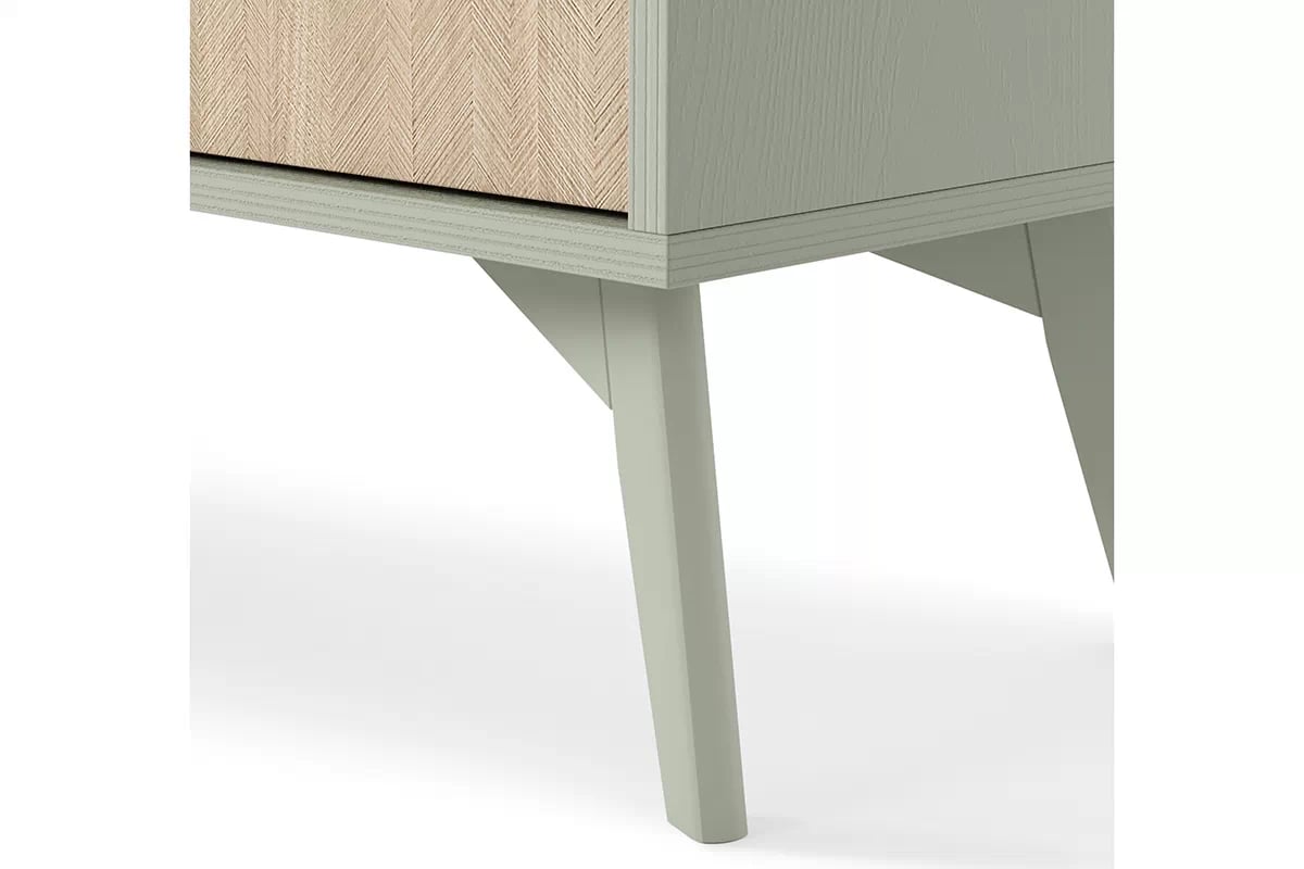 Komoda s tromi zásuvkami Lumira 106 cm - eukalyptus / jedľa skandi Komoda s tromi zásuvkami Lumira 106 cm - eukaliptus / jodelka skandi - Nohy z masívu