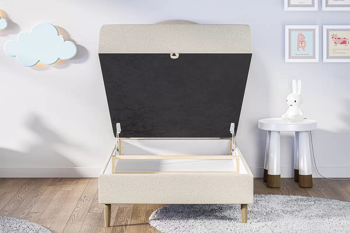 Detská posteľ s úložným priestorom Eliat - 90x180 Dzieciece posteľ čalúnená s úložným priestorom Eliat