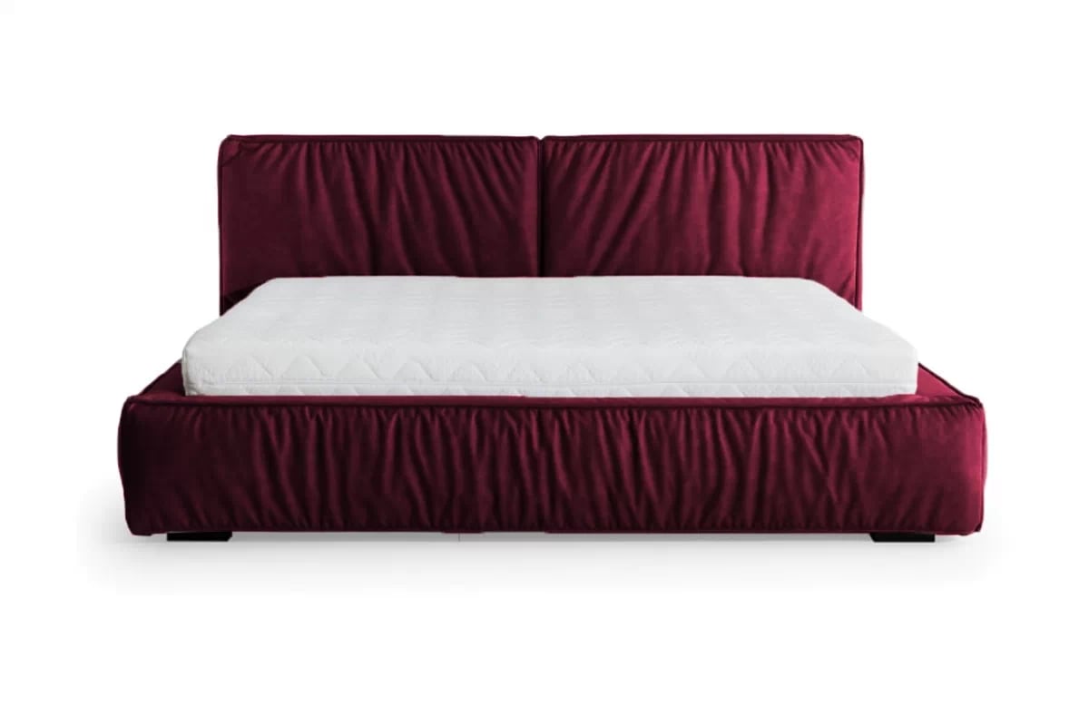 Postel čalouněné 180x200 Bolsena - Bordová - Omezená nabídka Postel čalouněné 180x200 Bolsena - Bordová - potahová látka Magic Velvet 2202