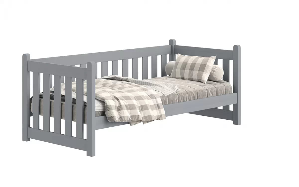 Dětská postel Swen 80x180 cm se zásuvkami - šedá postel přízemní dřevěná Swen DP 001 - šedý