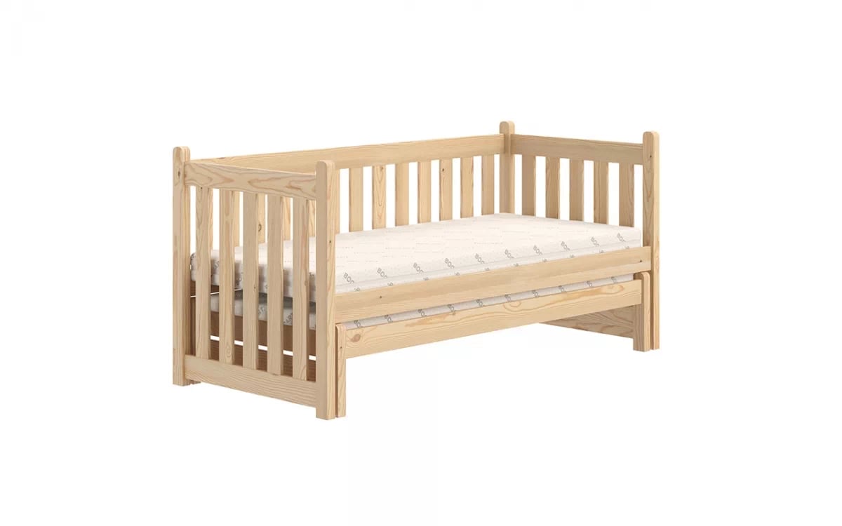 Detská posteľ Swen s prístelkou - 80x160 cm - borovica Posteľ prízemná výsuvna Swen - Farba Borovica