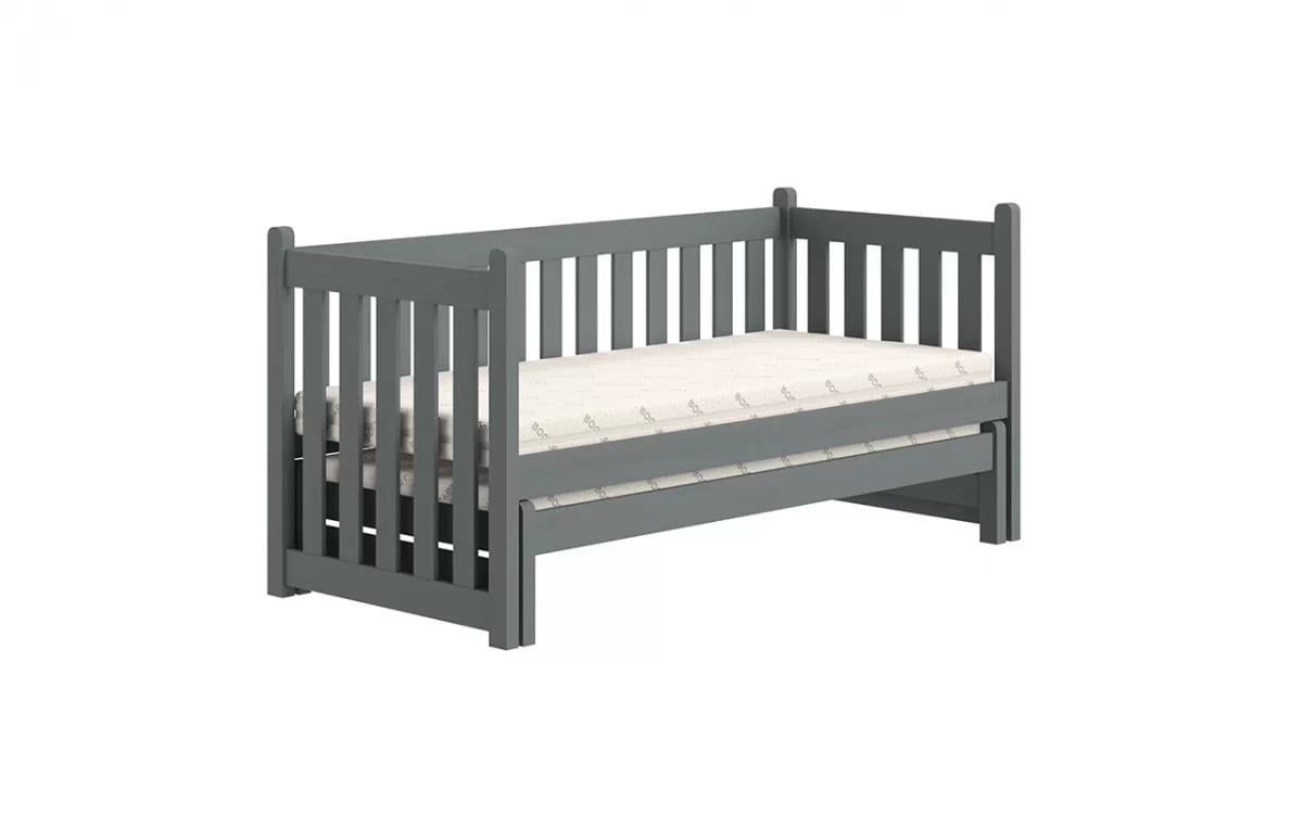 Výsuvná dětská postel Swen 80x190 cm se zásuvkami - grafit postel přízemní výsuvná Swen - Barva Grafit