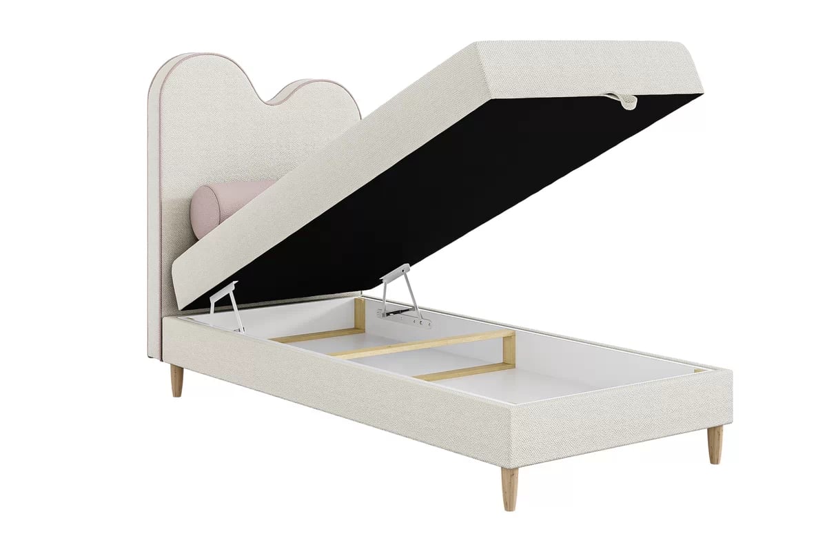 Detská Boxspring posteľ s úložným priestorom Nuvio - 90x180 Dzieciece Boxspring posteľ s úložným priestorom Nuvio - 90x180