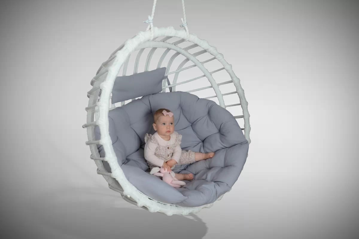 Vankúš z opierkou hlavy do fotela kokon - šedá Vankúš z zaglowkiem do fotela kokon - šedá